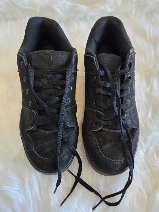 DC Other - DC Pure Black Suede Skate Shoes Men's Size 12 Low Top Skateboarding Sneakers